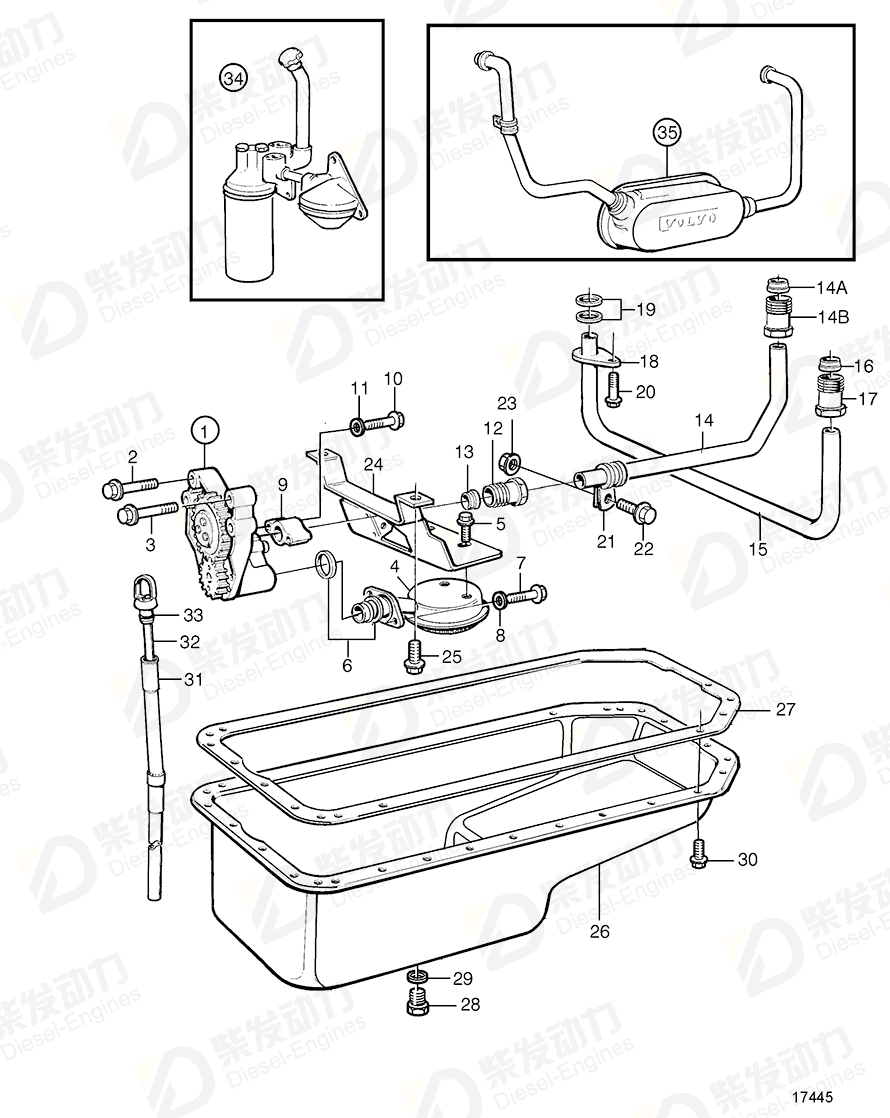 VOLVO Baffle plate 3826485 Drawing